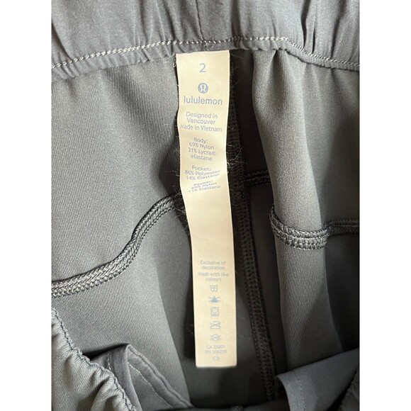 Lululemon Pants Womens Dark Gray-On The Fly Drawstring Pull Size 2 #340 - Picture 11 of 12